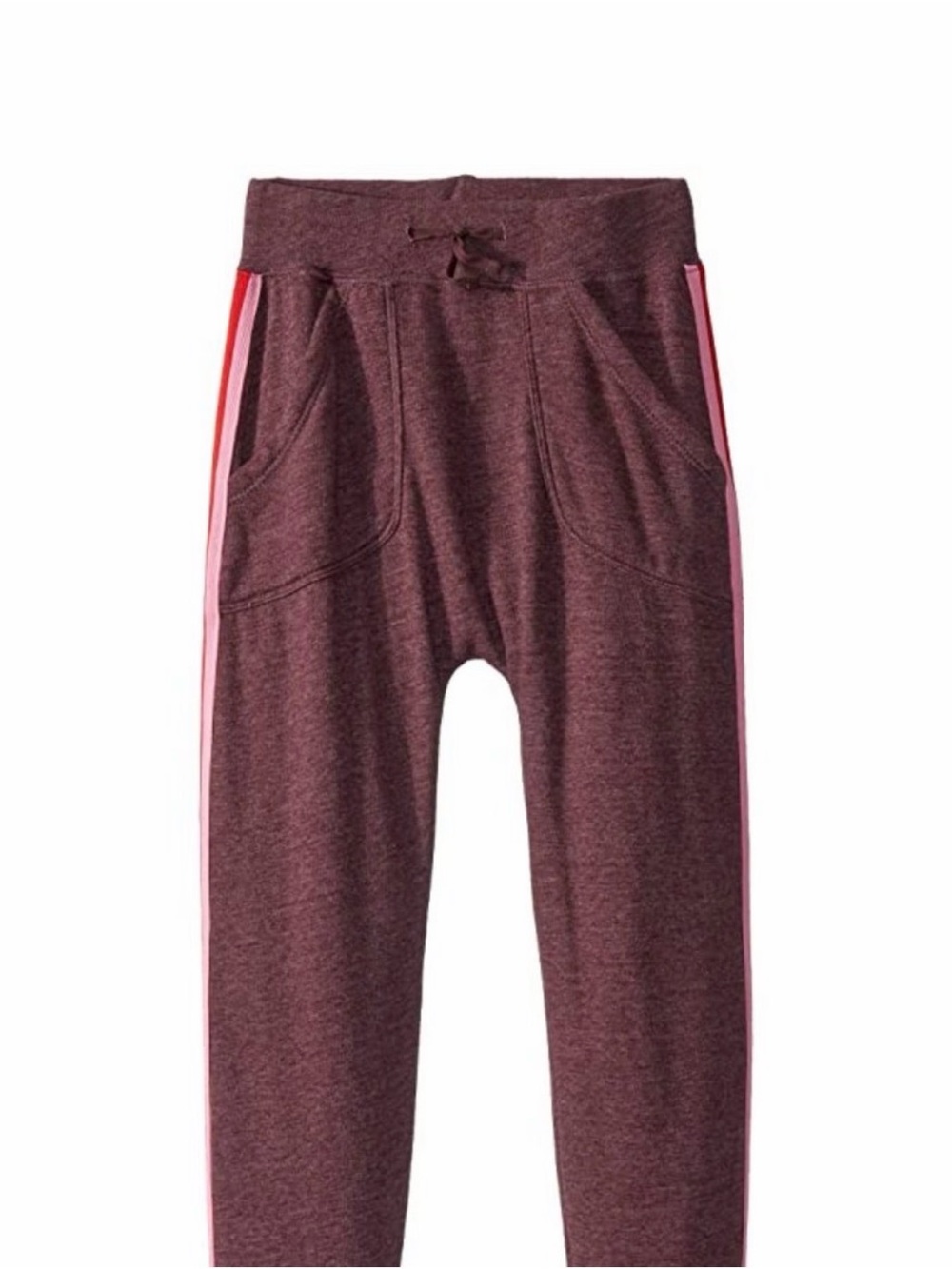 Spiritual Gangster Striped Knit Shanti Joggers in Burgundy
